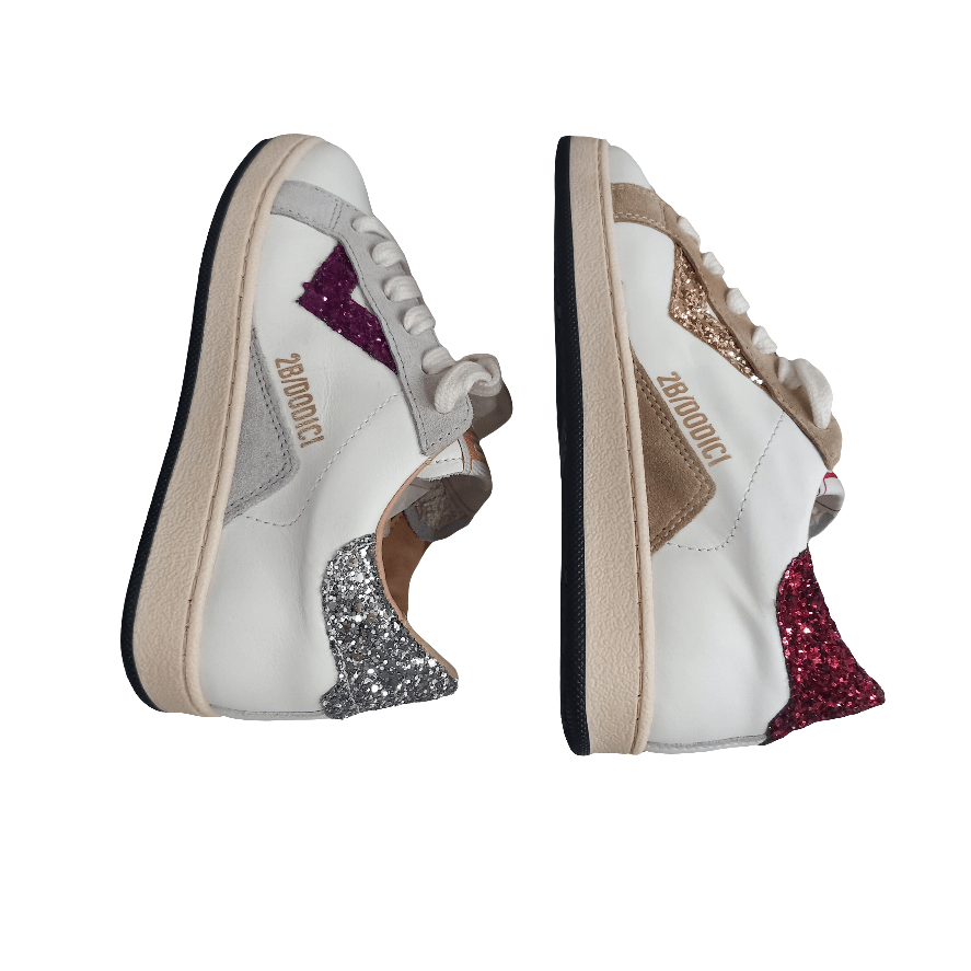 2B12 Sneaker Suprime glitter lacci - Ricco Junior Calzature