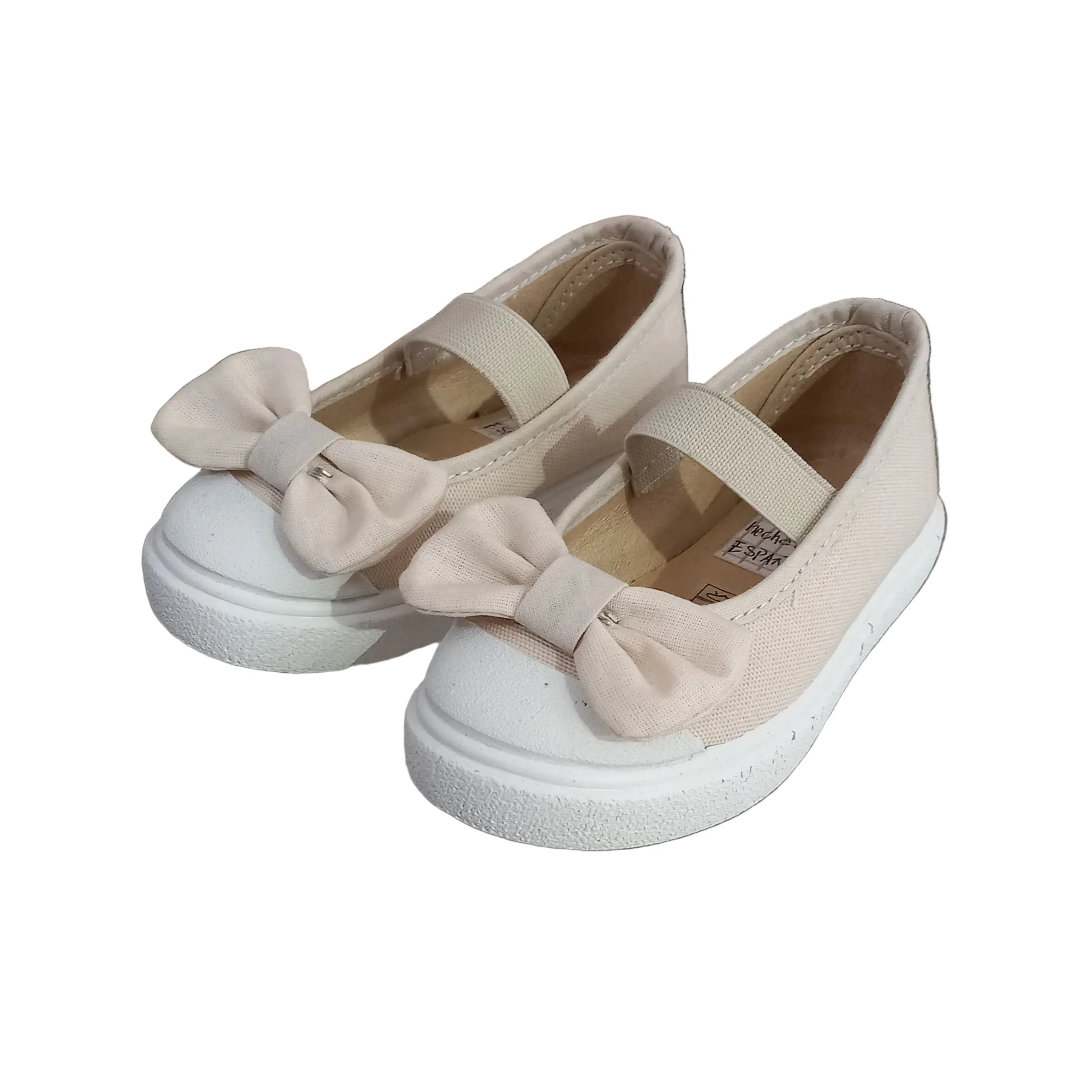 Ballerine bambina Vul-ladi in tela con fiocco – vista frontale