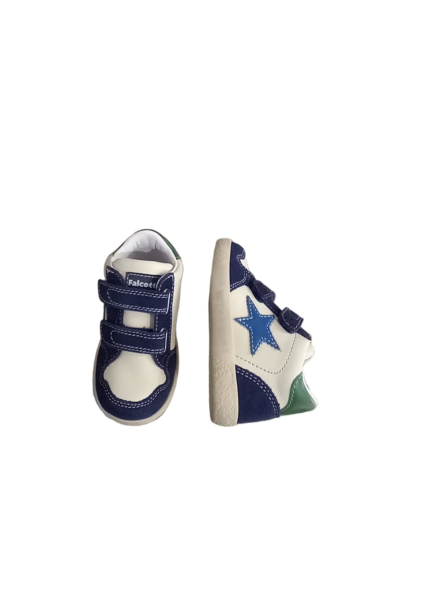 Falcotto Alnoite High calzature bambino - dettaglio laterale con logo e finiture premium