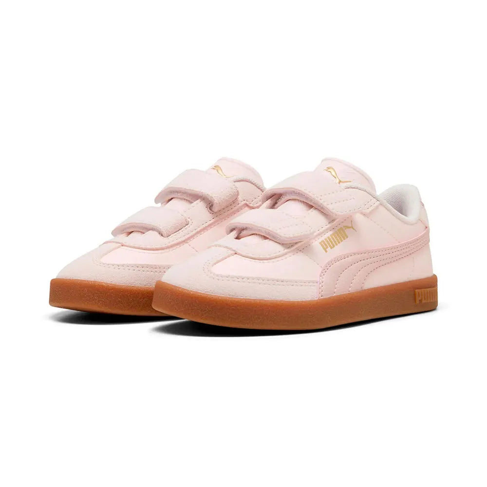 Sneaker Puma Club II Era bambina bianca con dettagli rosa e logo laterale