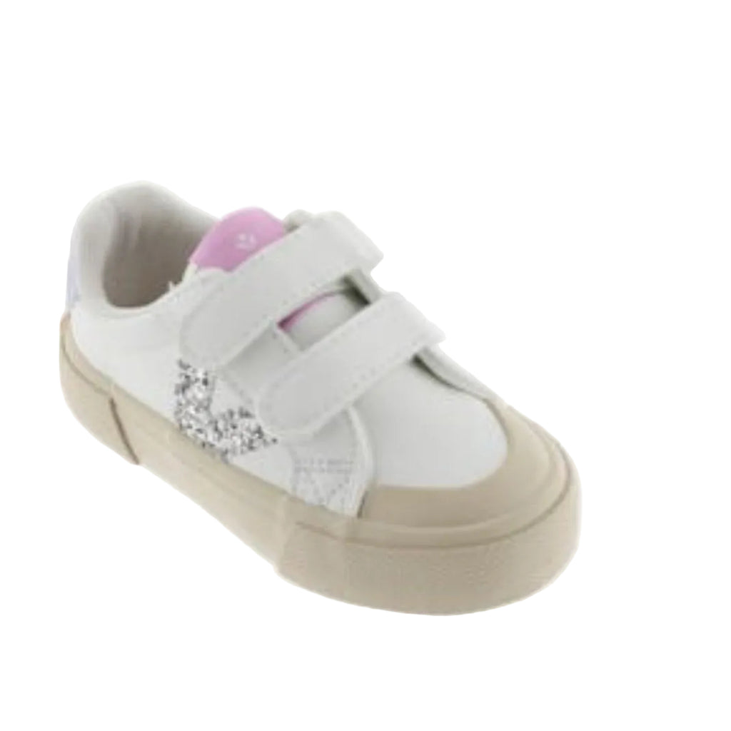 Sneaker Victoria Tribu bambina bianca dettaglio chiusura 