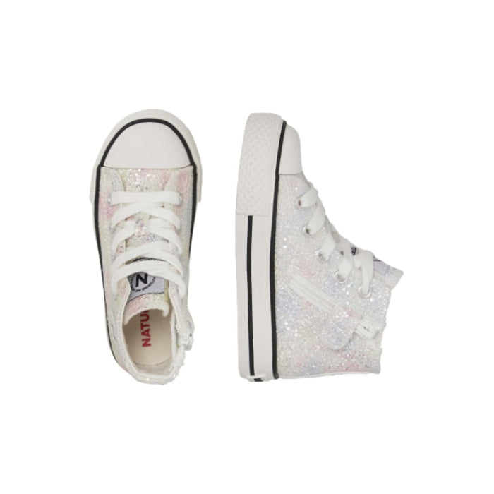 Naturino Ylfas sneaker glitter alta bambina - dettaglio cerniera laterale