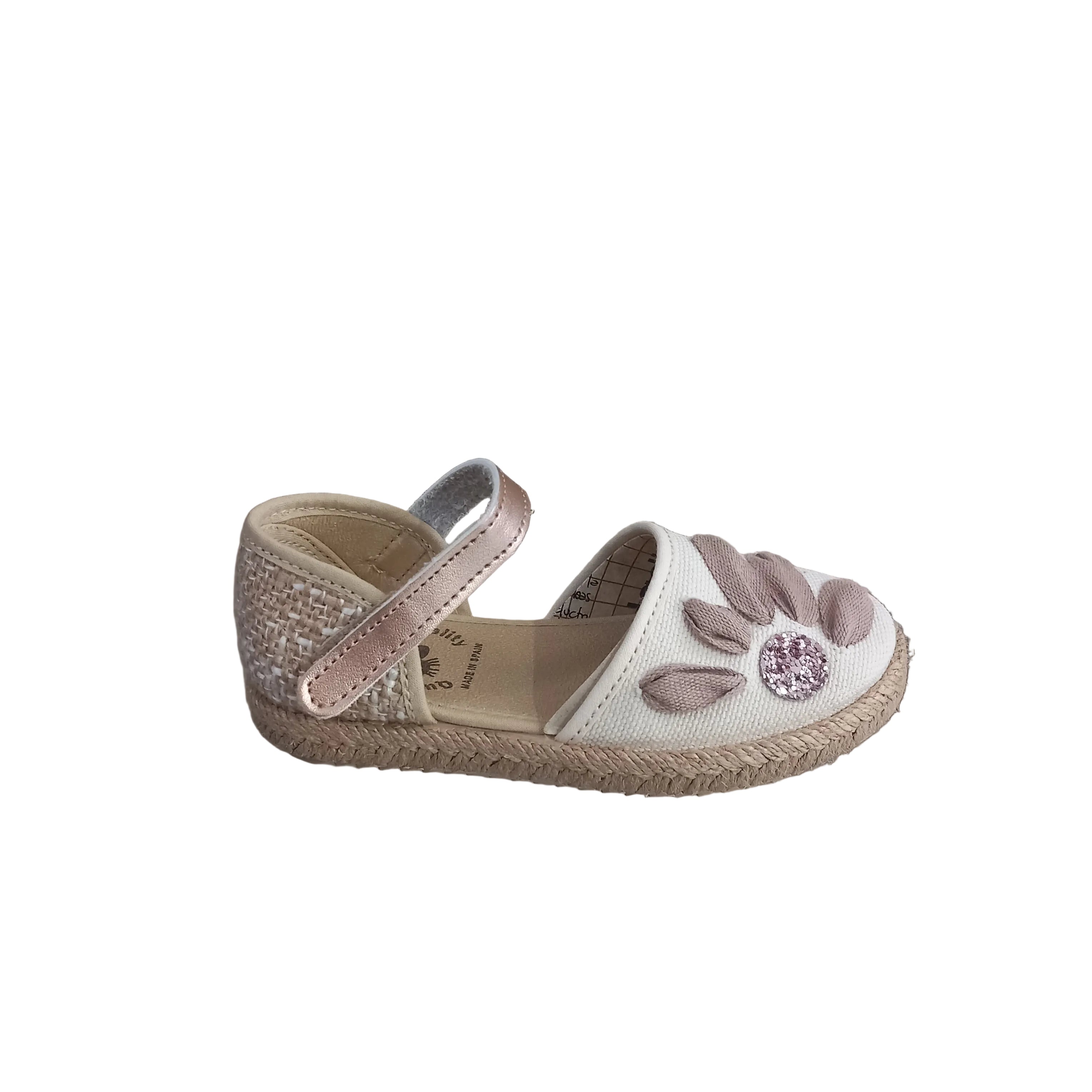 Espadrillas Vul-ladi bambina tela leggera chiusura velcro – dettaglio laterale