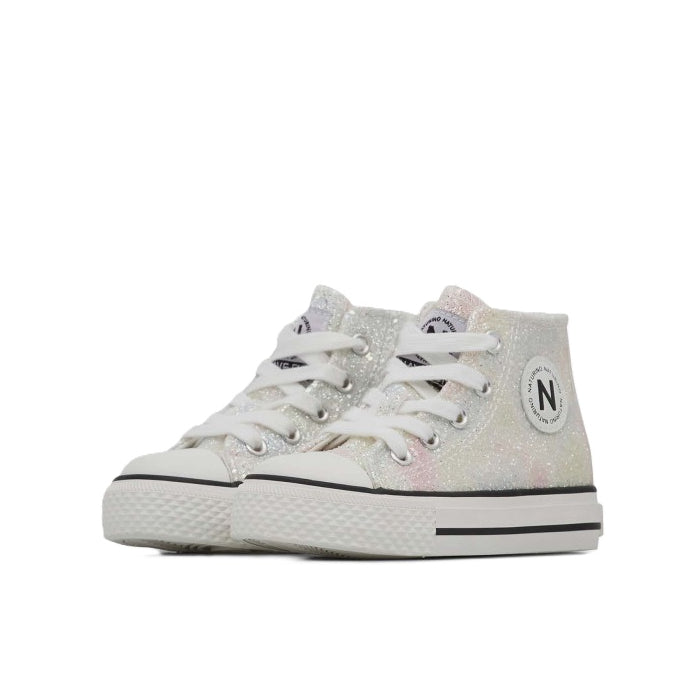 Naturino Ylfas sneaker alta glitter bambina - vista frontale