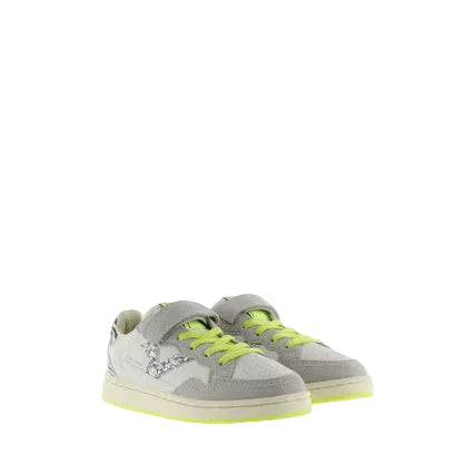 Sneaker Victoria 1985 Smash bambina bianco giallo - vista frontale