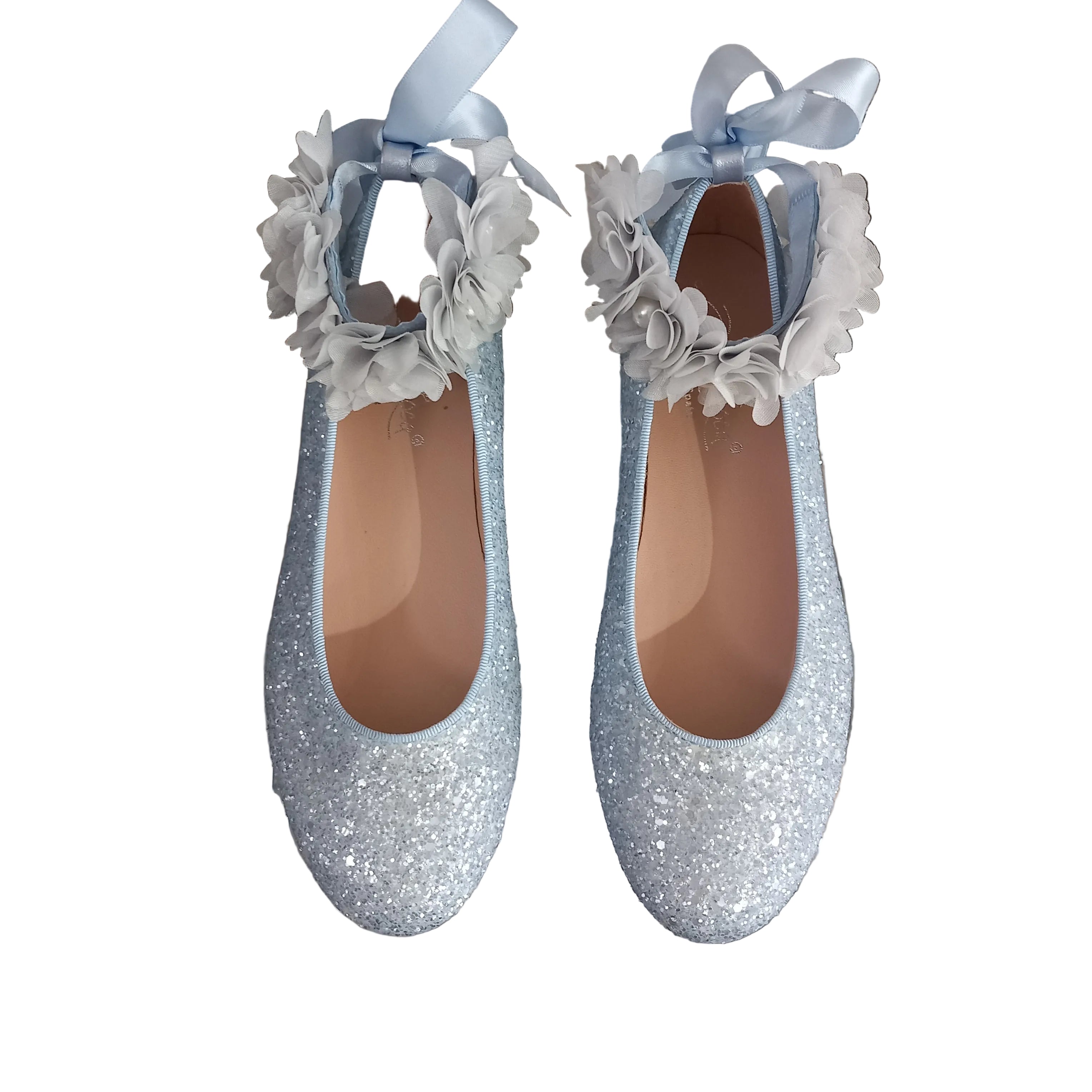 Ballerina glitter Oca-Loca bambina con braccialetto caviglia floreale