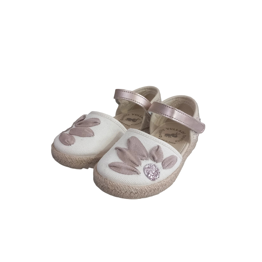 Espadrillas bambina Vul-ladi in tela con velcro – vista frontale