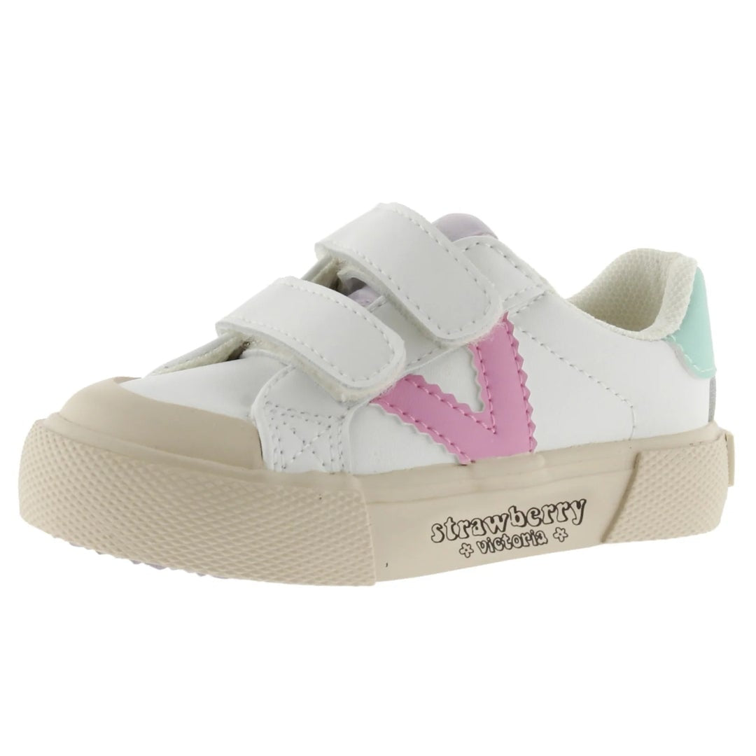 Sneaker Victoria Tribu bambina bianca con dettagli colorati