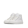 Sneaker alta Naturino Ylfas in tessuto  stampa cuori bambina 
