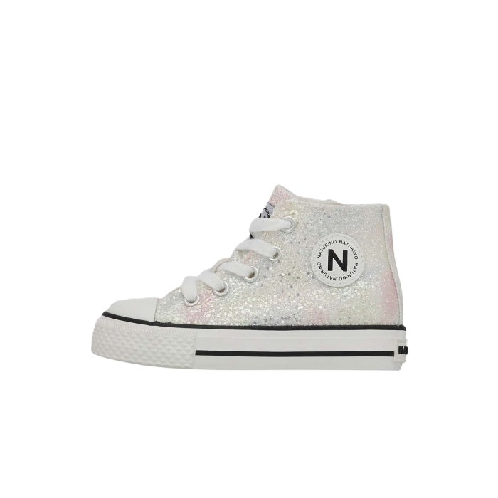 Naturino Ylfas sneaker glitter alta bambina - vista laterale