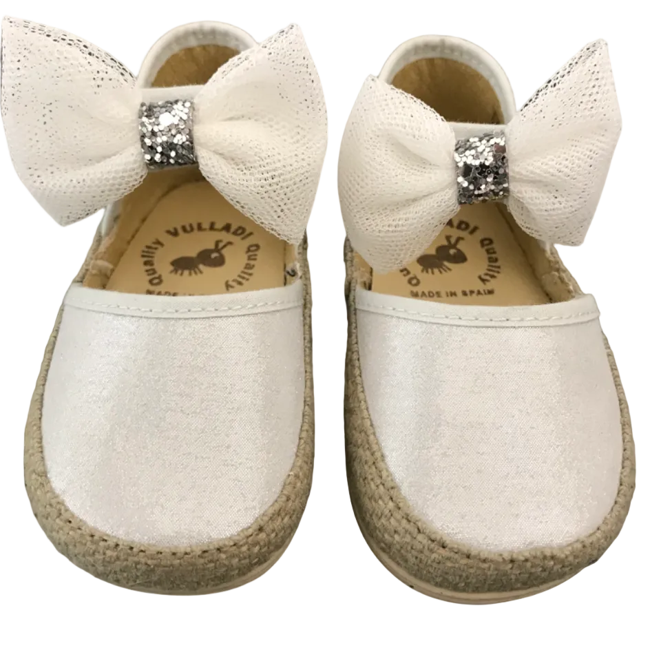 Espadrillas bambina con fiocco in tulle Vul-ladi – vista frontale