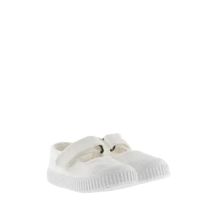 Ballerina in tela bambina Victoria con chiusura velcro – vista frontale
