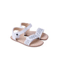Gioseppo Sandown – Sandali barefoot bambina in pelle intrecciata con dettagli metallici