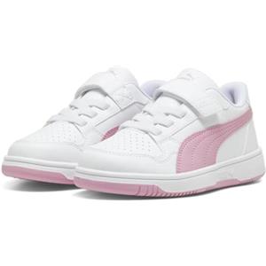 Sneaker Puma Reb-L bambina bianca e rosa vista laterale