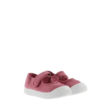 Ballerina in tela bambina Victoria con chiusura velcro – vista frontale
