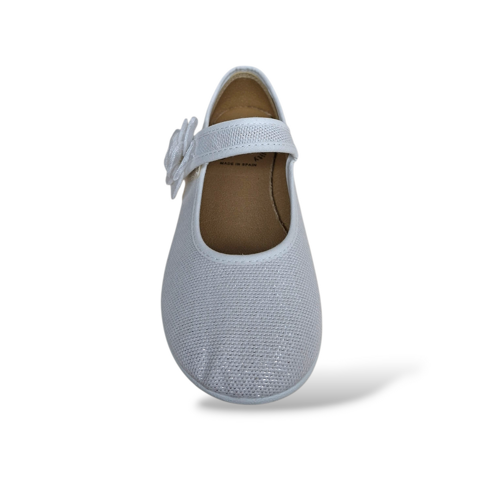 Scarpe basse bambina Vul-ladi lino glitter dettaglio velcro