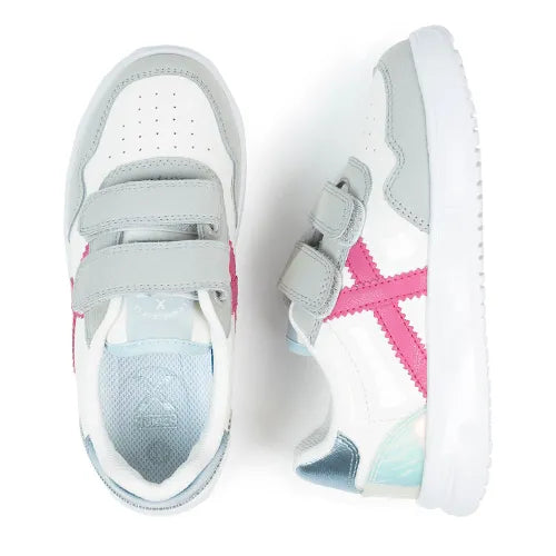 Vista posteriore sneakers Munich Mini Baloo Velcro bambina con tallone rinforzato