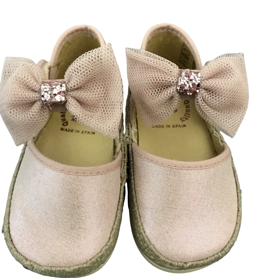 Espadrillas bambina con fiocco in tulle Vul-ladi – vista frontale