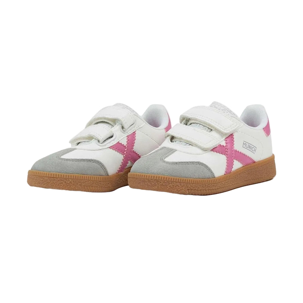 Sneakers Munich Mini Barru velcro bambina - vista laterale