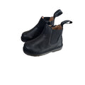 Stivaletti Grunland Nill bambino in pelle nero- vista laterale