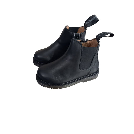 Stivaletti Grunland Nill bambino in pelle nero- vista laterale