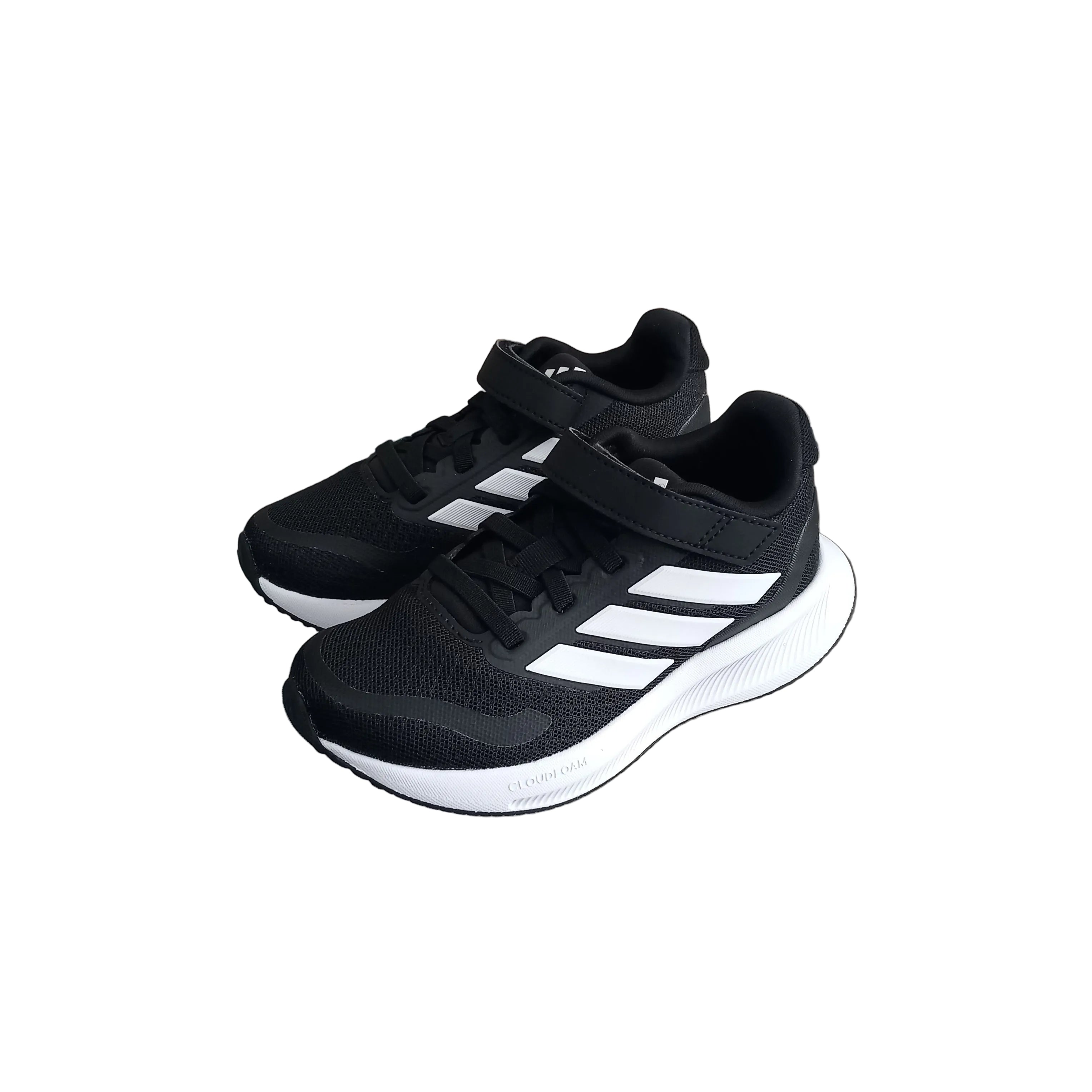 Sneakers Adidas RunFalcon 5 nere e bianche vista laterale