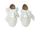 Sneaker bambina Vul-ladi in tela glitter con lacci in tulle – vista frontale